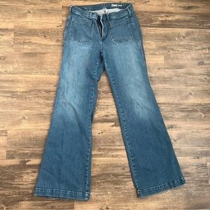 GAP 1969 Women's Wide Leg Flare Denim Jeans